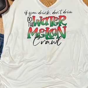 Country/Western Women's Tank Top - Watermelon Crawl